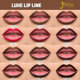 Juvia's Place kiss-proof demonstration showing smudge-resistant benefit