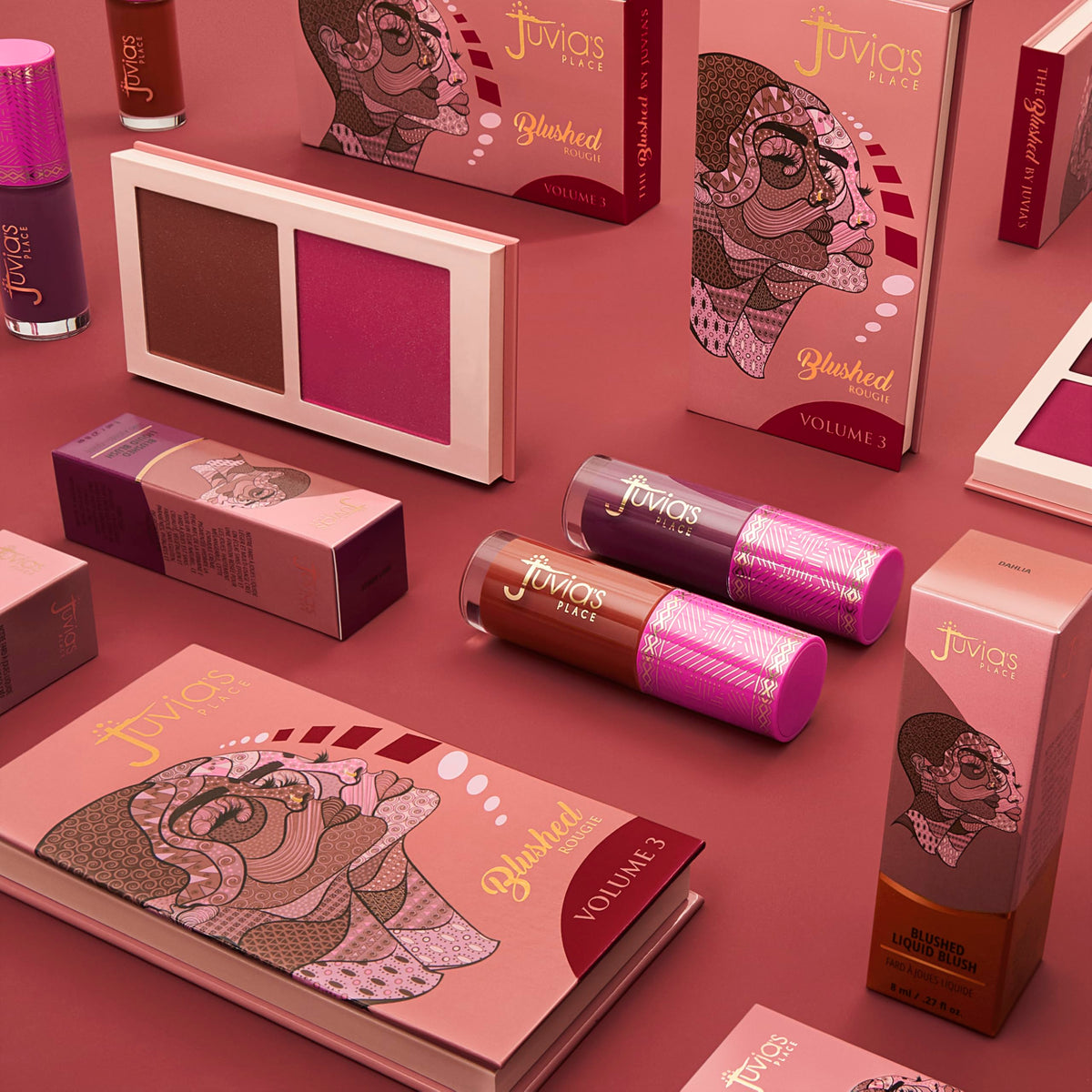 Juvia's Place swatches on skin showing true color payoff and matching benefit