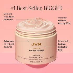 JVN cream texture swiped on white background illustrating lightweight smoothness