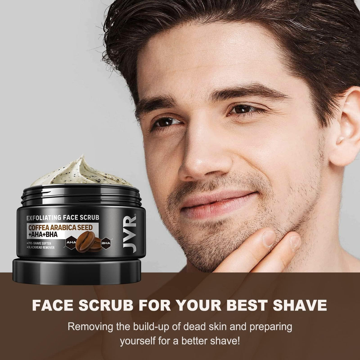 JVR application on beard area demonstrating pre-shave softening and reduced irritation