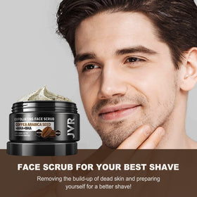 JVR application on beard area demonstrating pre-shave softening and reduced irritation