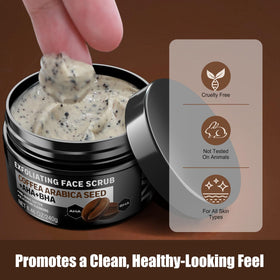 JVR product label close-up showing AHA BHA and coffee extract ingredients