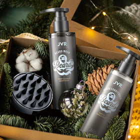 JVR coconut and aloe ingredients display emphasizing organic moisturization
