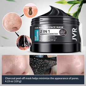 JVR open jar revealing black gel formula and hygienic access benefit