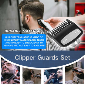 JYMBER guard attached to a Wahl clipper for quick on-off installation and professional control