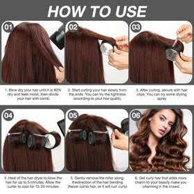 JZko rollers set applied in hair creating soft waves and long-lasting volume