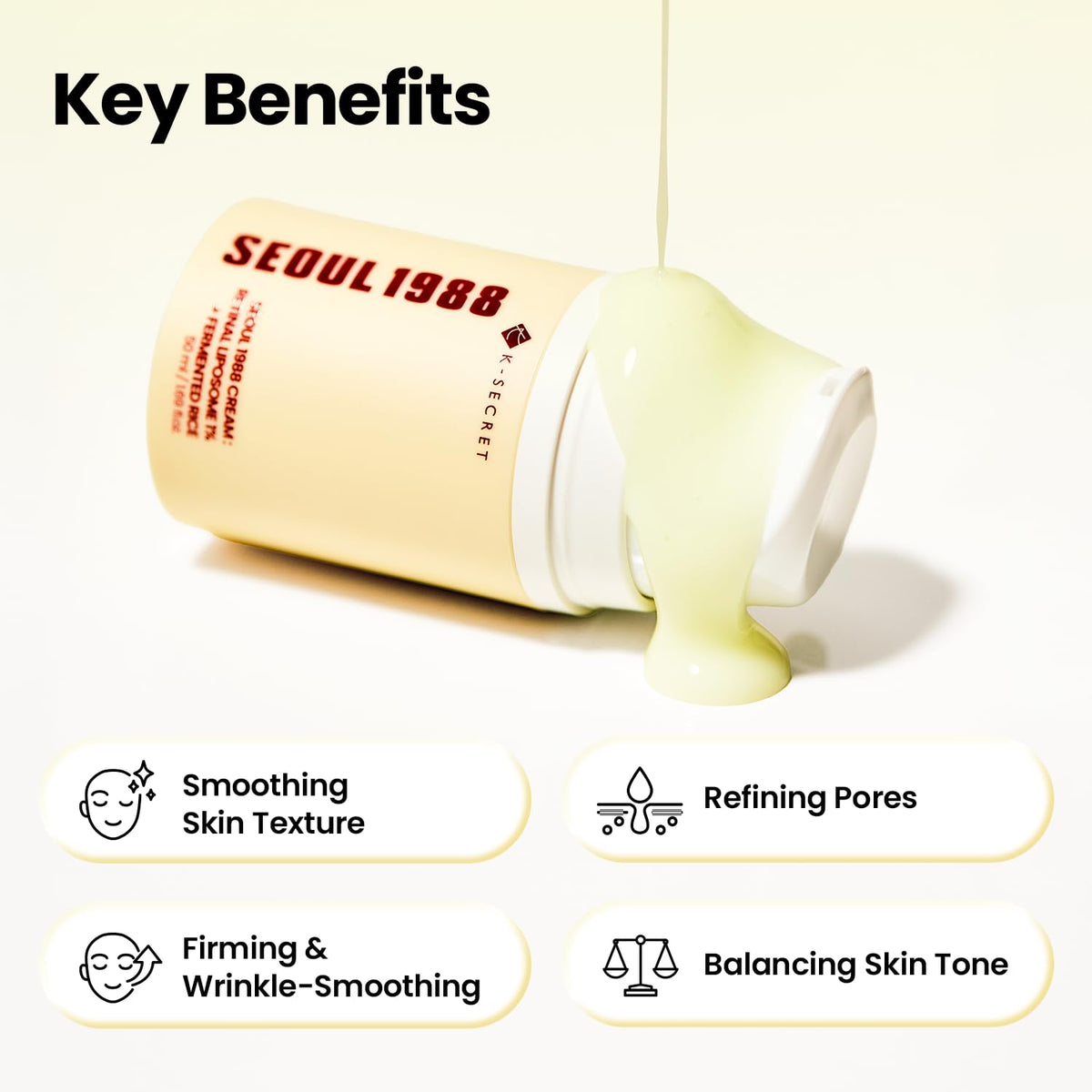K-SECRET pump dispenser detail illustrating controlled dosage and hygienic application