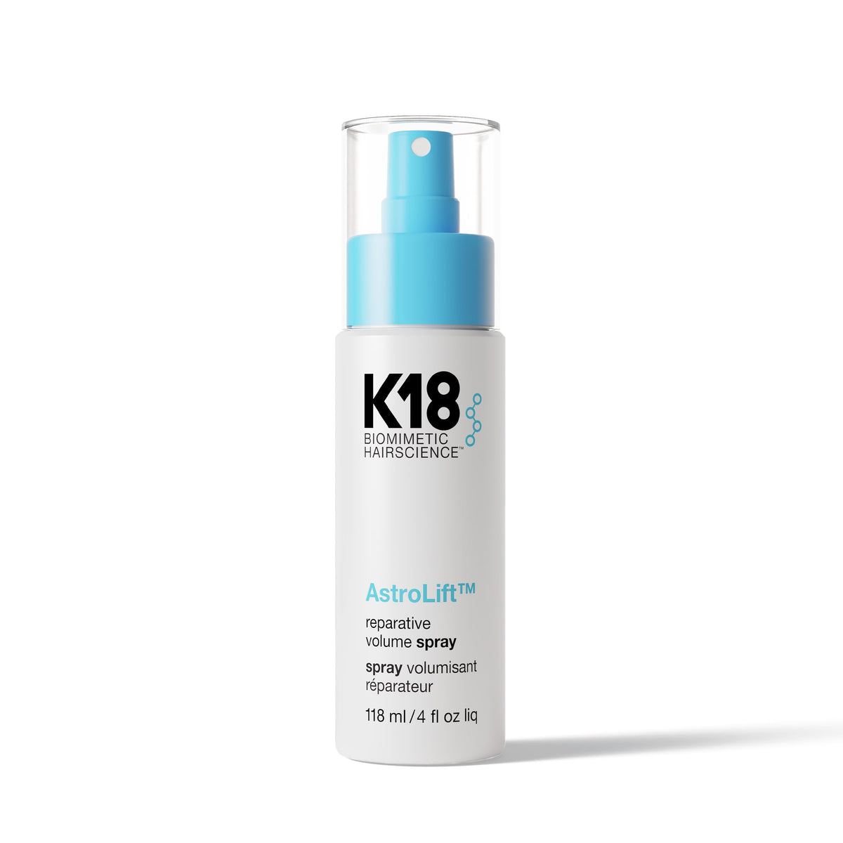 K18 front packaging showing product and benefits for visible lift