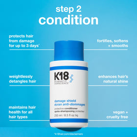 K18 bottle label detail highlighting ingredient transparency benefit
