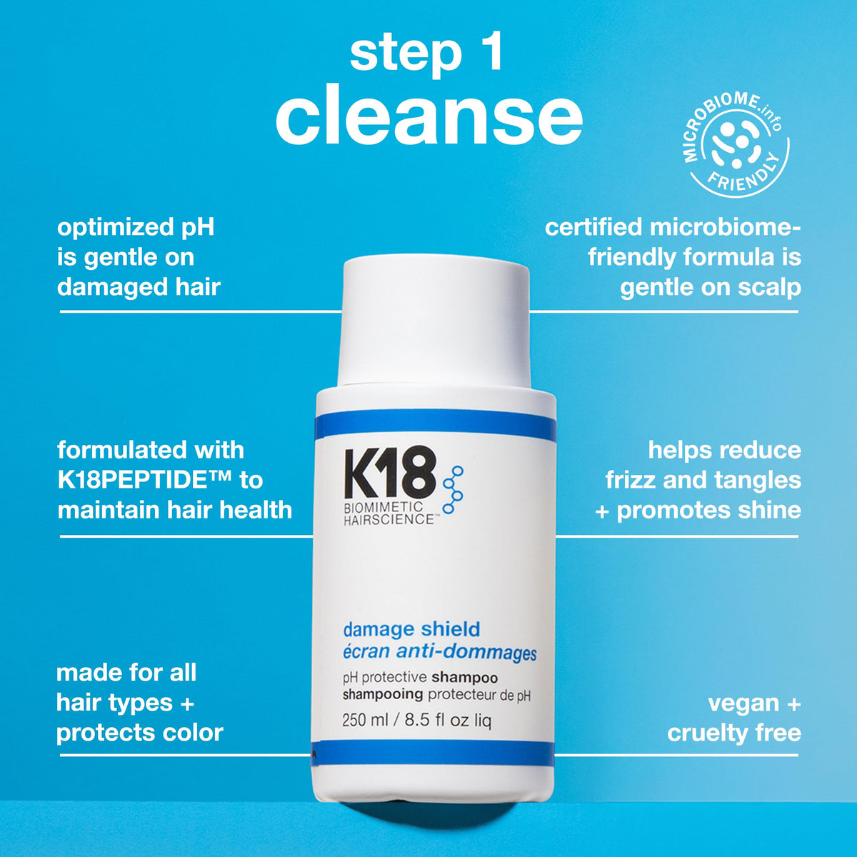 K18 conditioner being applied to hair to reduce tangles benefit