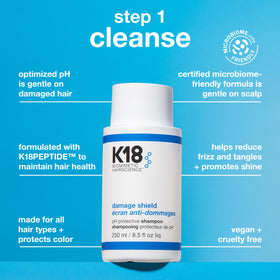 K18 conditioner being applied to hair to reduce tangles benefit