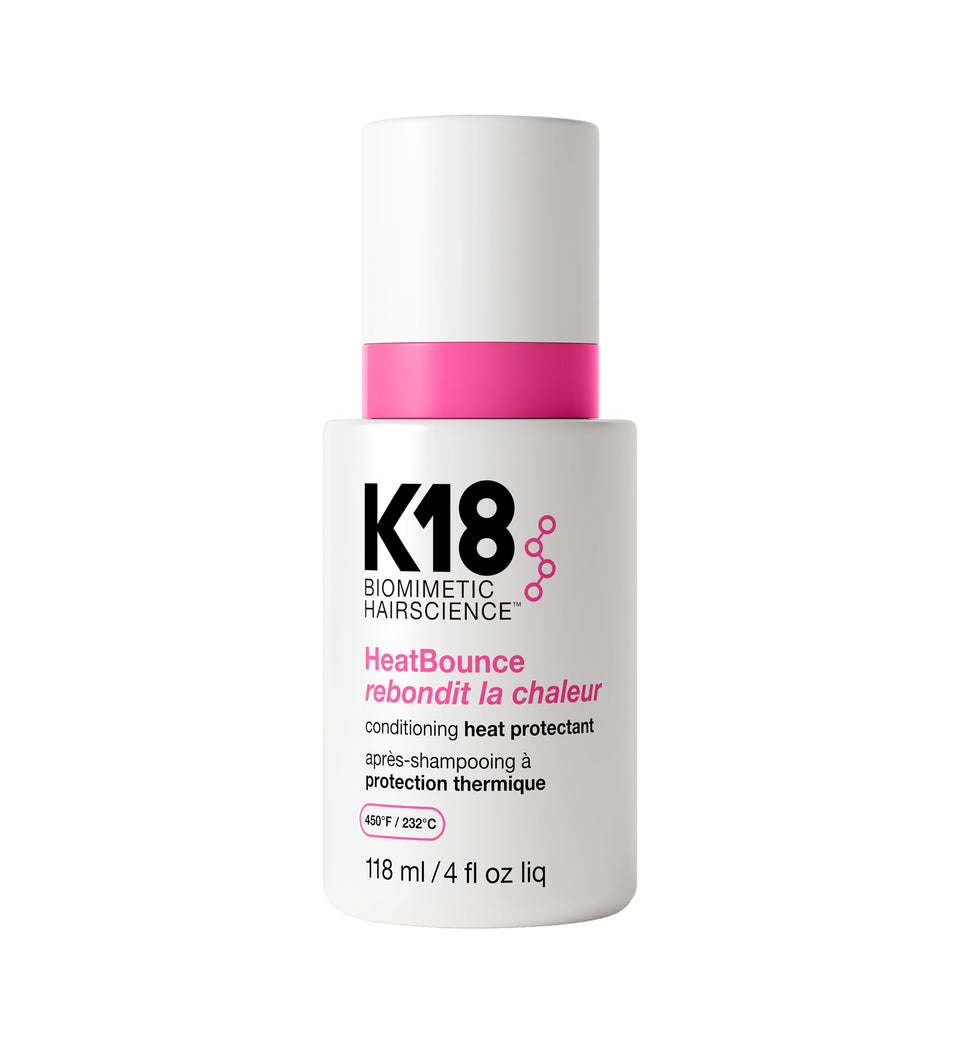 K18 front packaging showing bottle and label, highlights lightweight protection