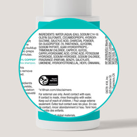 K18 product label close-up displaying key actives and benefits