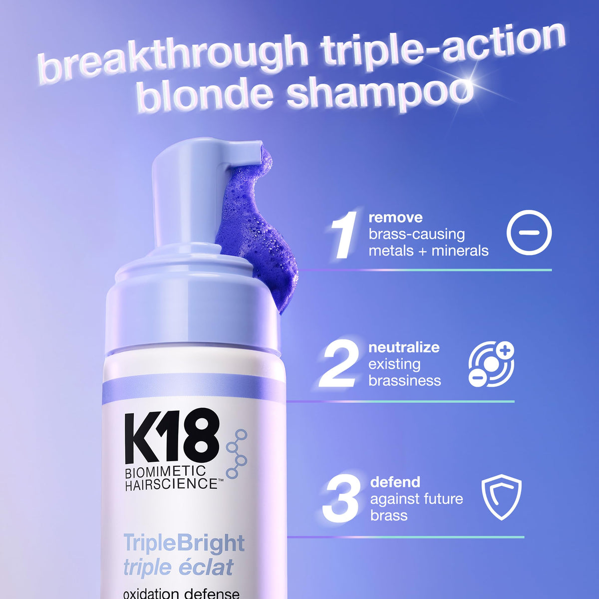K18 foam texture closeup demonstrating easy spreadability