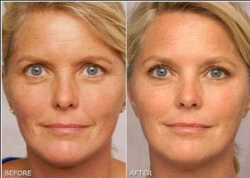 K6 Skin Care gel staged in bathroom setting suggesting nightly skincare routine use