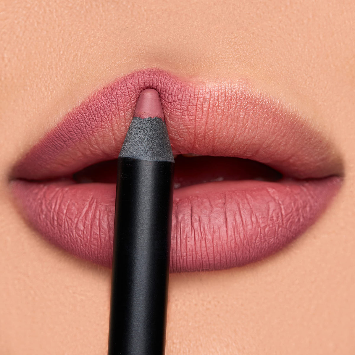 K7L dark pink lipliner front view showing precise matte finish and bold color