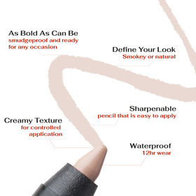 K7L eyeliner texture swatch demonstrating smooth, longwear finish
