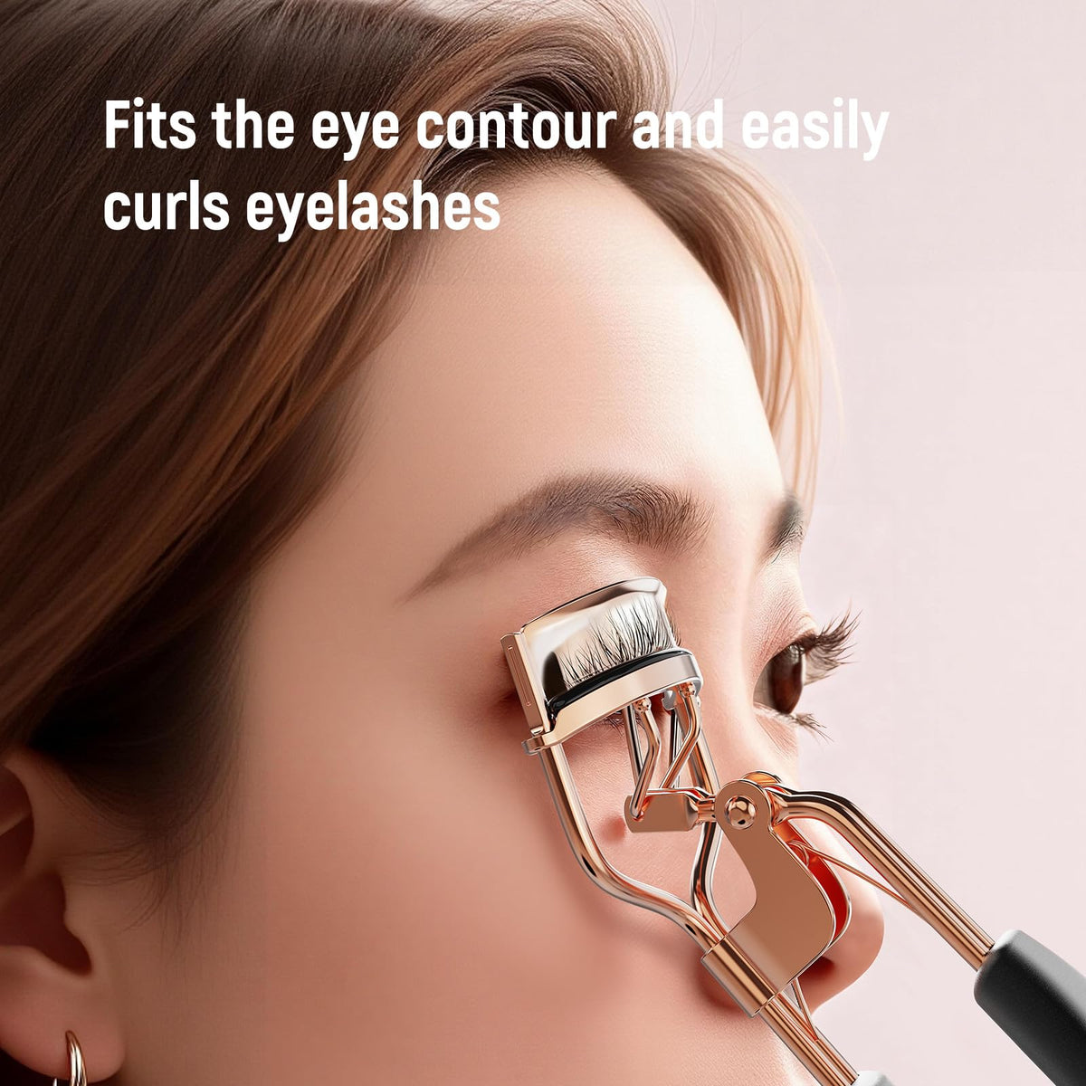 Kaasage curler close-up of silicone pad protecting lashes for gentle lift