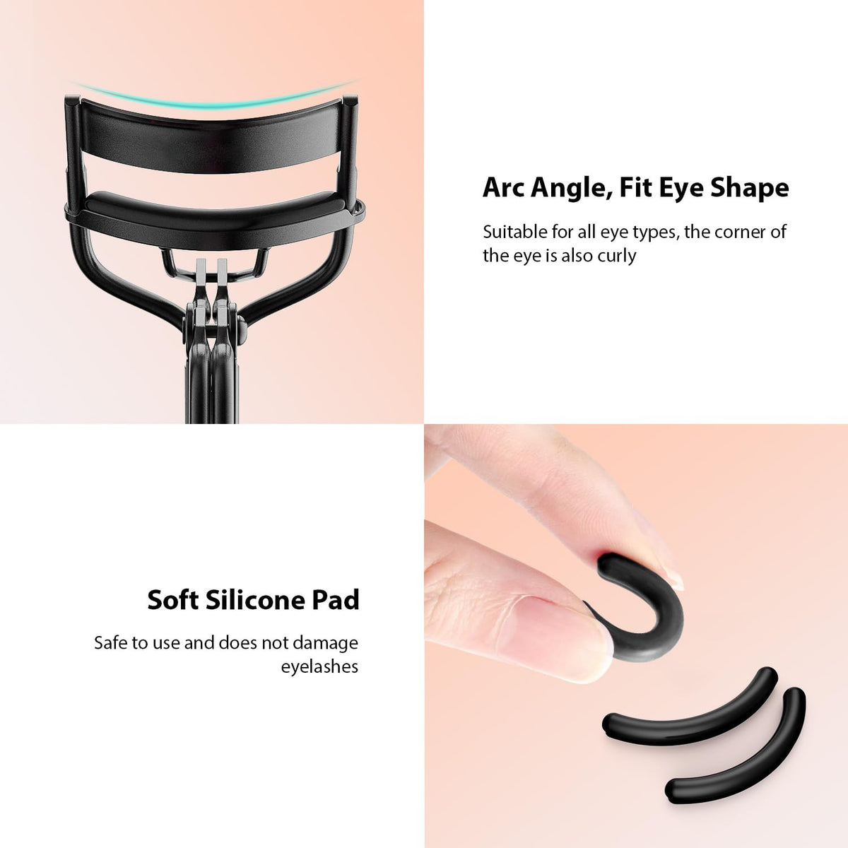 Kaasage curler held in hand to show compact size and travel-friendly portability benefit
