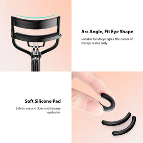 Kaasage curler held in hand to show compact size and travel-friendly portability benefit