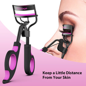 Kaasage lash curler with five extra silicone replacement pads for long-term use