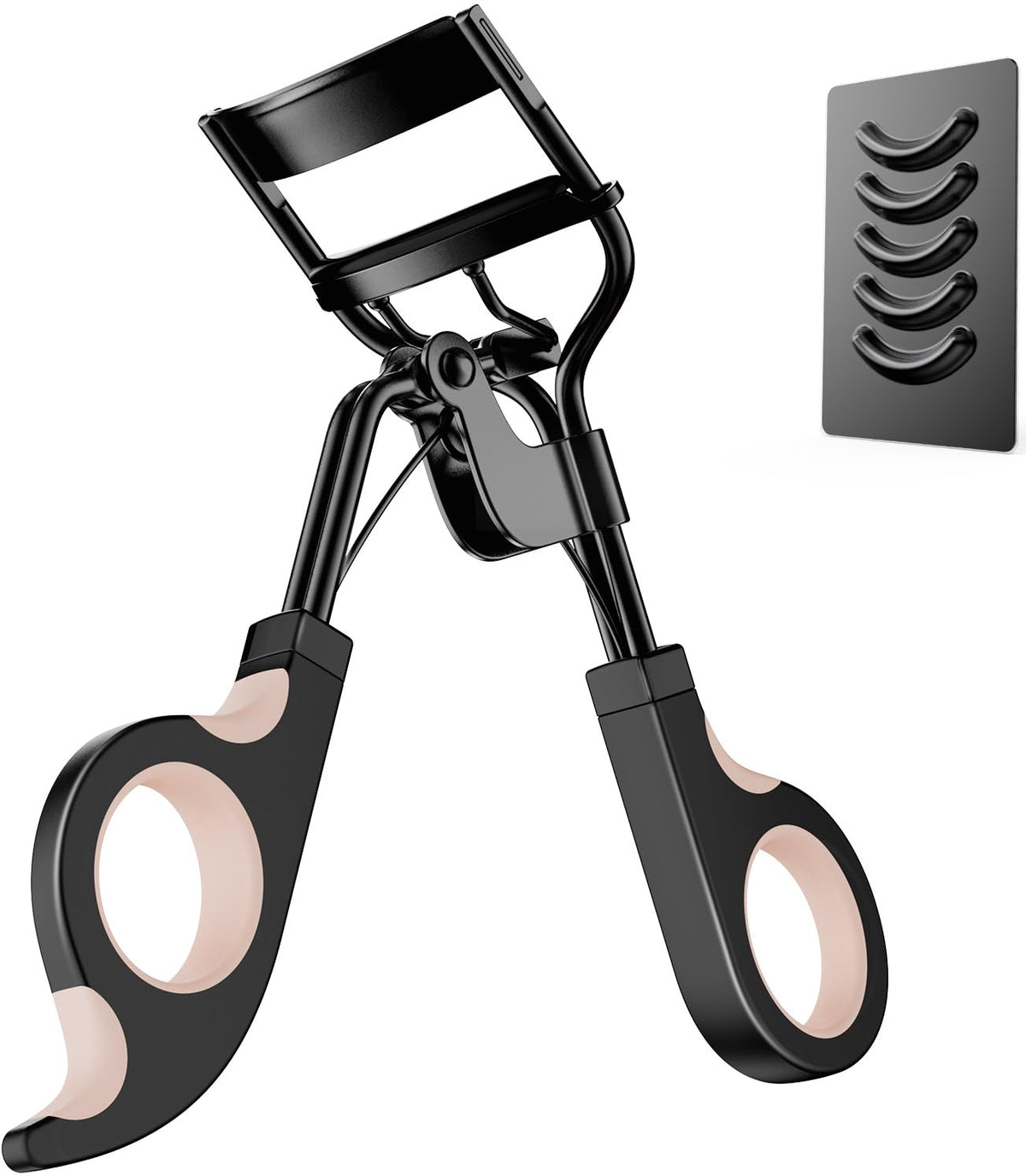Kaasage front view of eyelash curler showing ergonomic shape and durable finish for precise curling