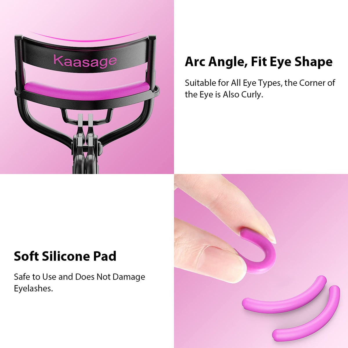 Kaasage curler held in hand to show true size and comfortable grip