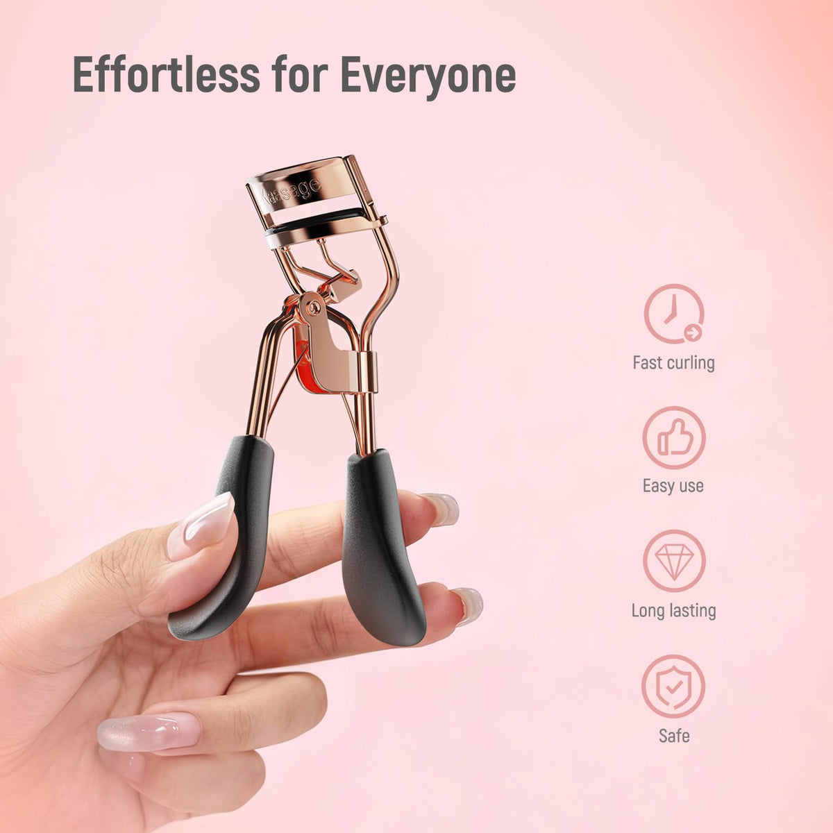 Kaasage six replacement silicone pads displayed to extend curler performance