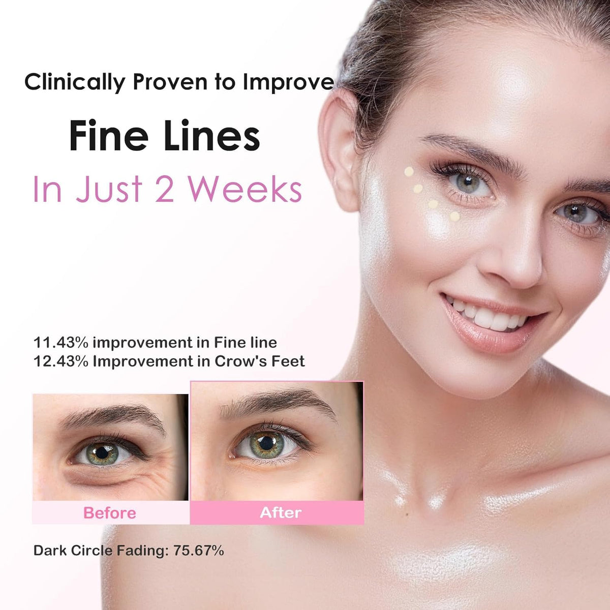 Kabowa eye patches open pair placed on mirror indicating reduced puffiness benefit