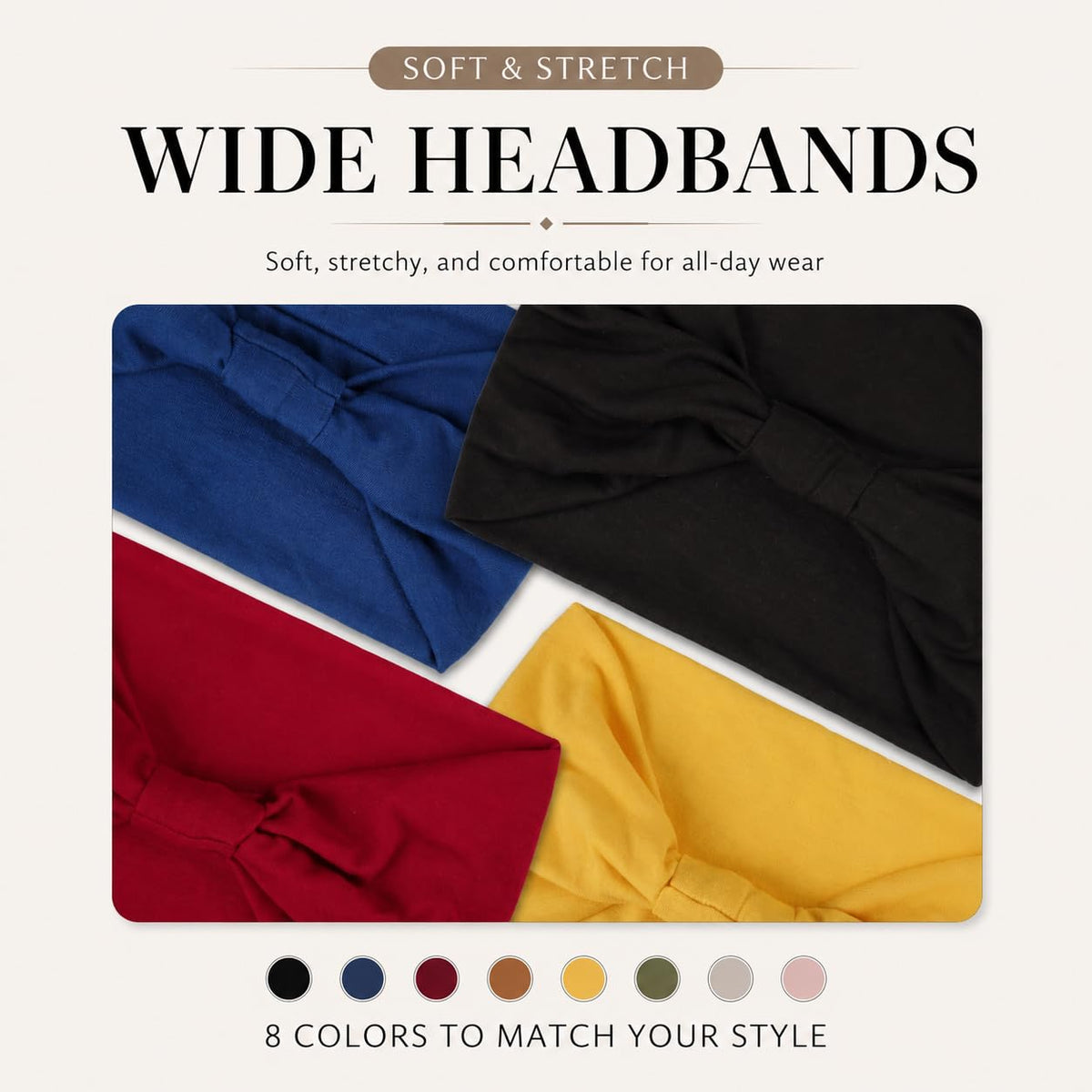 Kachanaa headband worn during yoga demonstrating stable no-slip hold