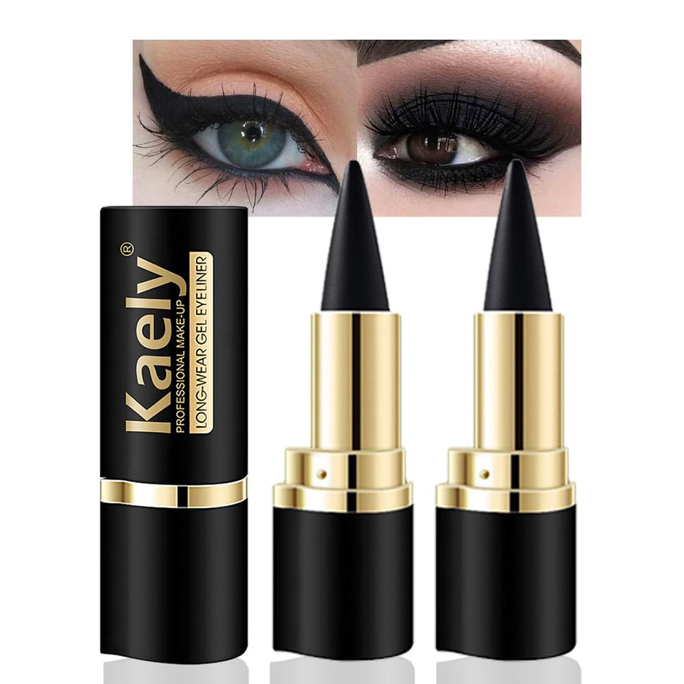 Kaely front packaging showing two eyeliner pencils and benefits