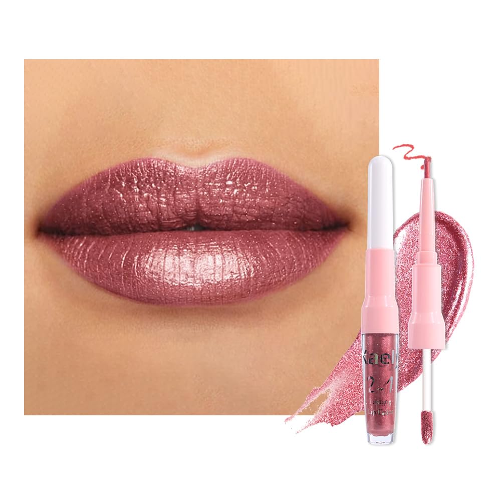 Kaely front packaging showing mauve metallic shade and two-in-one benefit