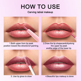 Kaely application on lips demonstrating smooth coverage and defined edges