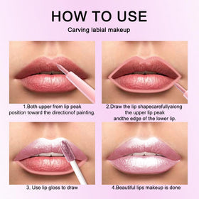 Kaely in-use application on lips demonstrating smooth metallic coverage benefit