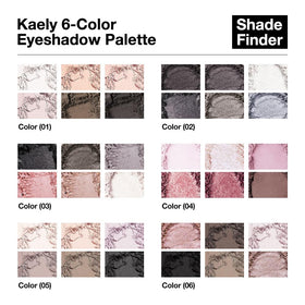 Kaely palette in use on model creating a soft mauve eye for event-ready definition