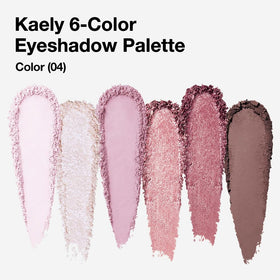 Kaely open palette pans detail highlighting matte and shimmer finishes for easy blending