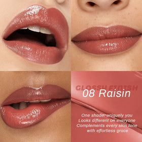 Kaely on lips application showing sheer raisin-honey color and moisture benefit