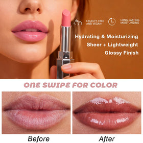 Kaely texture close-up highlighting smooth non-sticky gloss benefit