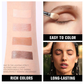 Kaely shimmer swatch on fingertip, luminous highlight for eye center