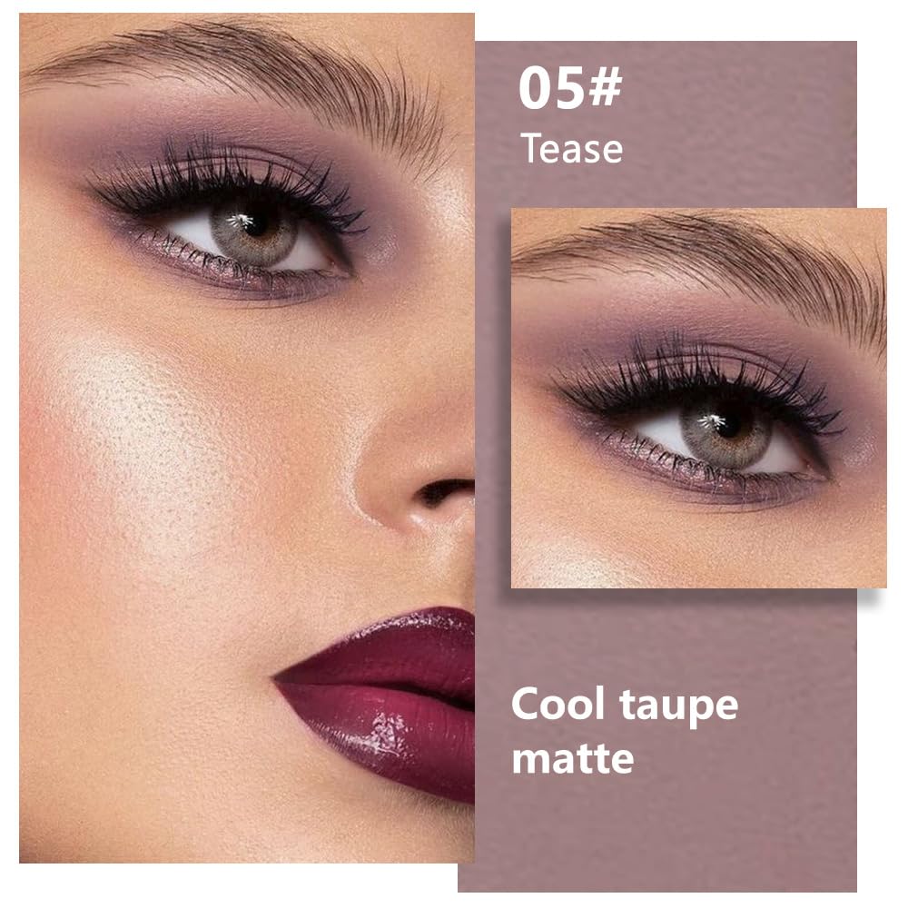 Kaely close-up of finely milled taupe texture for smooth blendability