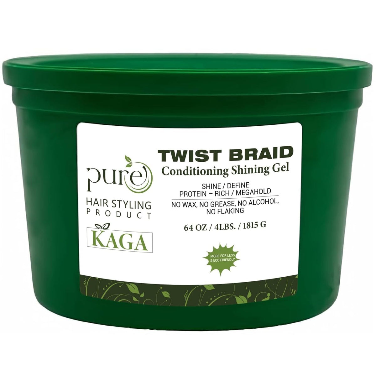 KAGA 64oz jar front view showing professional size and brand benefits