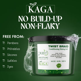 KAGA jar open top view showing large 64oz quantity for salons