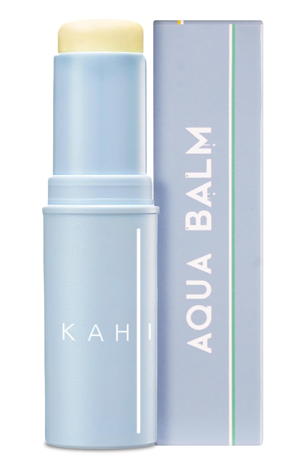 KAHI Aqua Balm Stick front packaging showing compact balm and label for easy carry