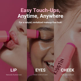 KAHI Kisstin Balm used in travel setting for quick touch-ups benefit