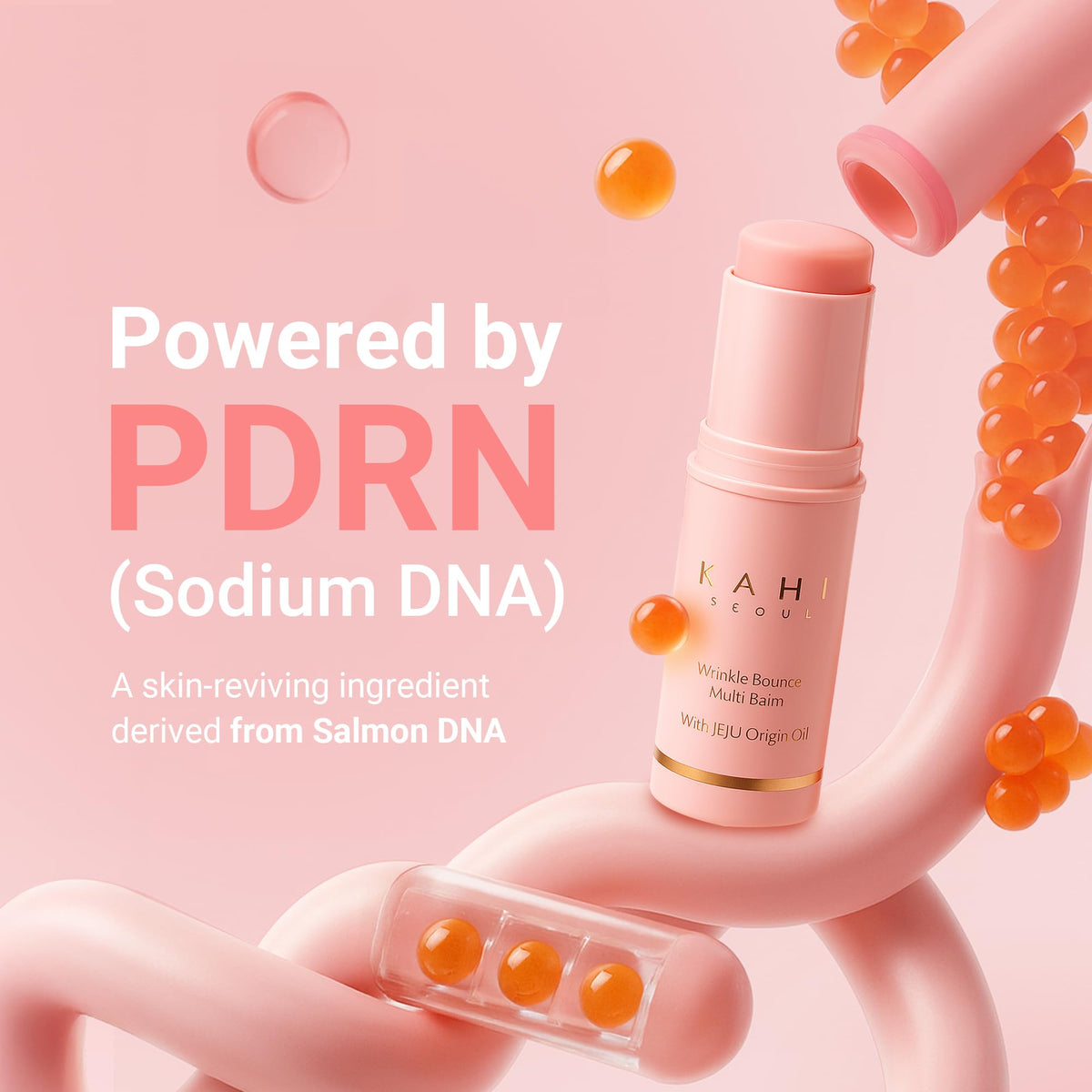 KAHI using balm on lips highlighting moisturizing and plumping benefit