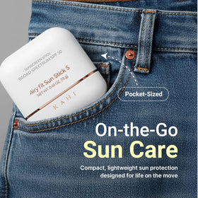 KAHI tucked into pocket to show travel-ready, on-the-go convenience