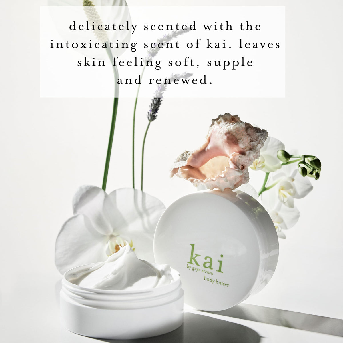 kai open jar whipped texture close-up demonstrating lightweight absorbency