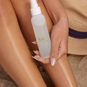 kai body glow texture close-up displaying lightweight, non-greasy finish benefit