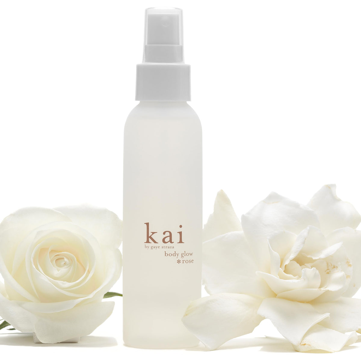 kai bottle front showing clean label and elegant rose scent benefit