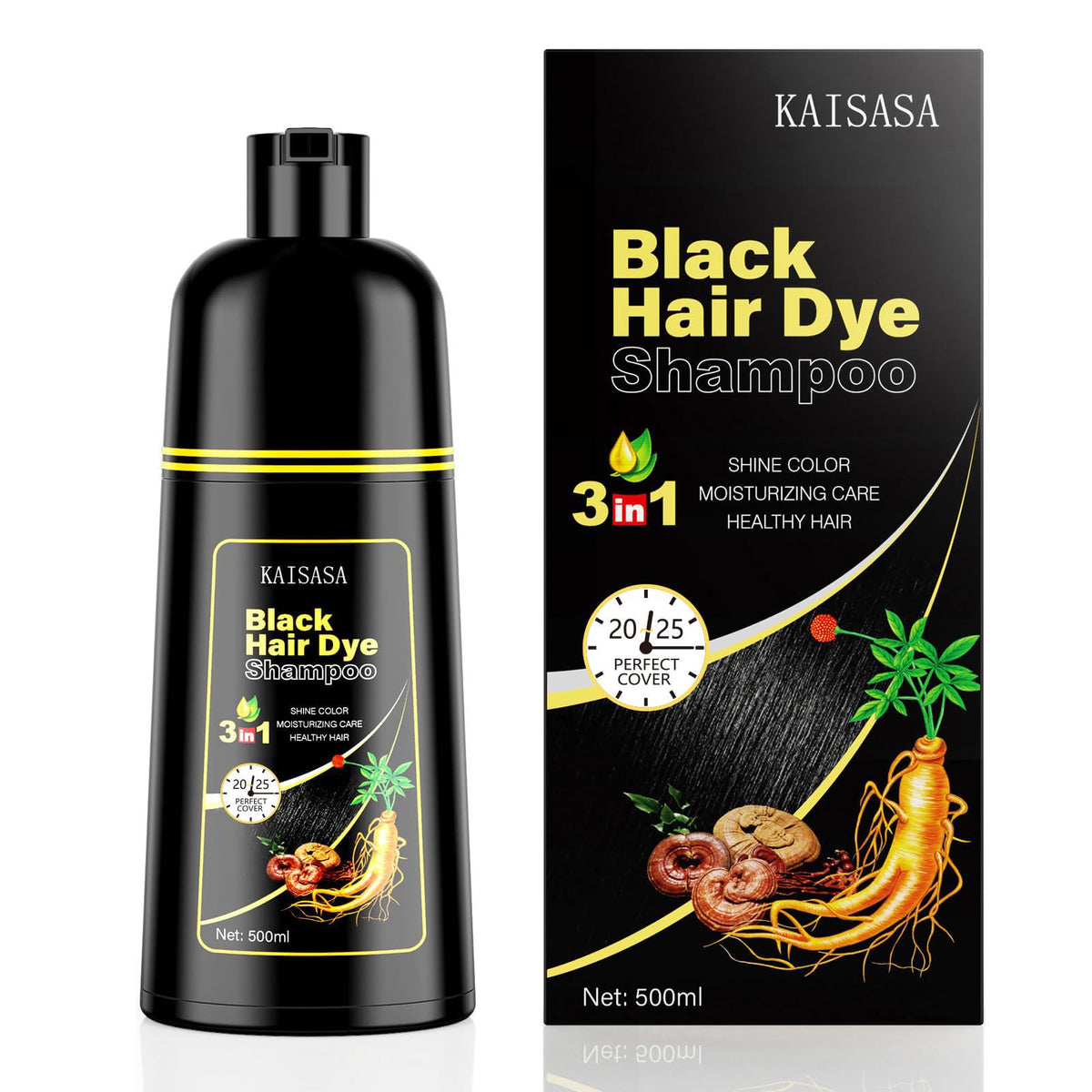 KAISASA front packaging black 500ml showing clear product branding and benefit